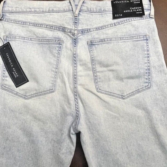 VERONICA BEARD SKY Carson Ankle Flare High Rise Jeans Sz 32 - 34 x 27.5 NWT $268 - Picture 3 of 11